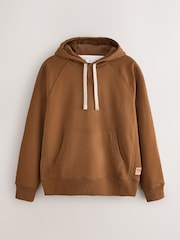 Tan Brown Soft Loopback Overhead Hoodie - Image 6 of 8