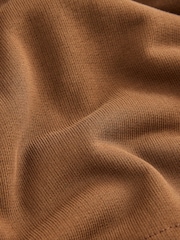 Tan Brown Soft Loopback Overhead Hoodie - Image 7 of 8