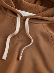 Tan Brown Soft Loopback Overhead Hoodie - Image 8 of 8