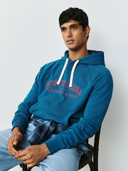 Blue Graphic Overhead Hoodie - Image 1 of 7