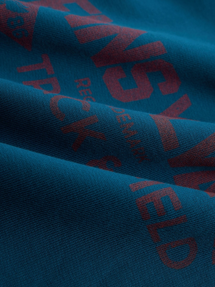 Blue Graphic Overhead Hoodie - Image 2 of 7 Blue Graphic Overhead Hoodie - Image 2 of 7