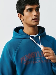 Blue Graphic Overhead Hoodie - Image 4 of 7