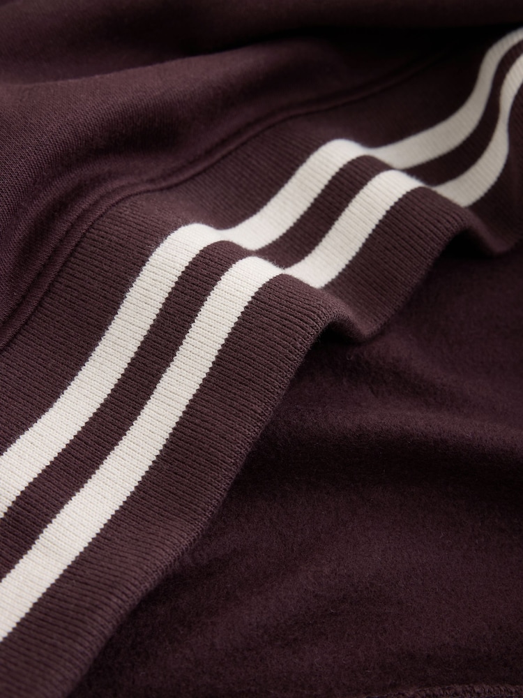 Plum Purple Rugby Polo Sweatshirt - Image 8 of 8 Plum Purple Rugby Polo Sweatshirt - Image 8 of 8