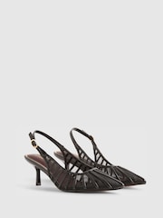 River Island Black Panelled Mesh Court Heels - Image 3 of 6