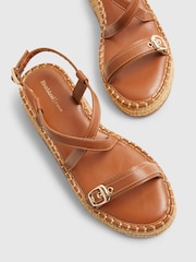 River Island Brown Cross Strap Wedge Sandals - Image 5 of 5