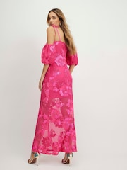 River Island Off Shoulder Cornelli Maxi Dress - Image 3 of 4