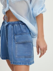 River Island Cargo Pull On Denim Shorts - Imagen 4 de 4