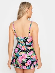 Long Tall Sally Black Tropical Print Swim Dress - Image 3 of 5