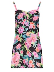 Long Tall Sally Black Tropical Print Swim Dress - Image 5 of 5