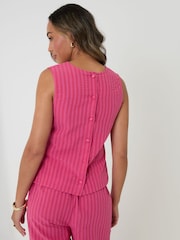 Threadbare Pink Stripe Shell Top - Image 2 of 5