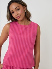 Threadbare Pink Stripe Shell Top - Image 4 of 5
