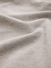 Neutral Marl Regular Fit Essential Crew Neck Cotton T-Shirt - Image 3 of 3
