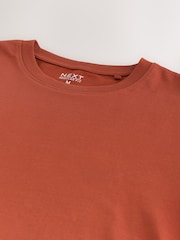 Pumpkin Orange Regular Fit Essential Crew Neck Cotton T-Shirt - Image 6 of 7