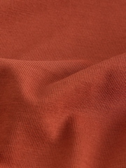Pumpkin Orange Regular Fit Essential Crew Neck Cotton T-Shirt - Image 7 of 7
