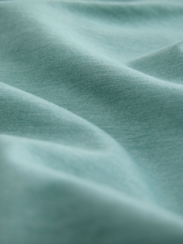 Seafoam Marl Regular Fit Essential Crew Neck Cotton T-Shirt - Image 2 of 3