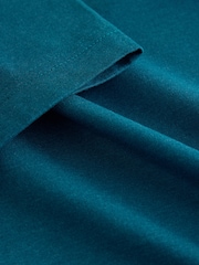 Teal Marl Regular Fit Essential Crew Neck Cotton T-Shirt - Image 3 of 3