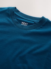Teal Marl Regular Fit Long Sleeve Crew Neck T-Shirt - Image 2 of 3