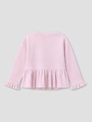 Angel & Rocket Pink Erin Peplum Sweat Top - Image 8 of 8