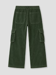 Angel & Rocket Green Luke Washed Cord Wide Leg Joggers - Image 6 of 6