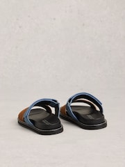 White Stuff Blue Zoey Footbed Mules - Image 3 of 4