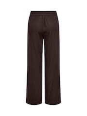 JDY Brown Pull On Wide Leg Trousers With Linen - Image 6 of 6