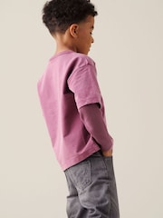 Lila - Angel & Rocket Kyle Layered Sweatshirt - Larawan 2 ng 7