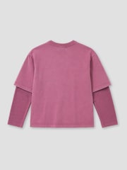 Lila - Angel & Rocket Kyle Layered Sweatshirt - Larawan 7 ng 7