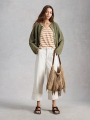 White Stuff Brown Ella Lace T-Shirt - Image 2 of 6