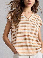 White Stuff Brown Ella Lace T-Shirt - Image 3 of 6