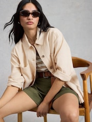 White Stuff Natural Molly Shacket - Image 1 of 6