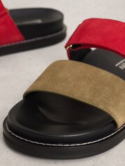 White Stuff Red Zoey Footbed Mules - Image 3 of 4