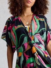 White Stuff Black Mini Cleo Cover-Up Kimono - Image 4 of 6