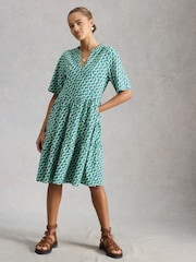White Stuff Green Sophia Jersey Dress - Image 2 of 6