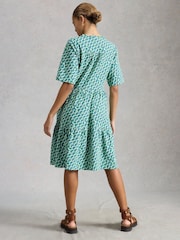 White Stuff Green Sophia Jersey Dress - Image 3 of 6