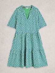 White Stuff Green Sophia Jersey Dress - Image 5 of 6