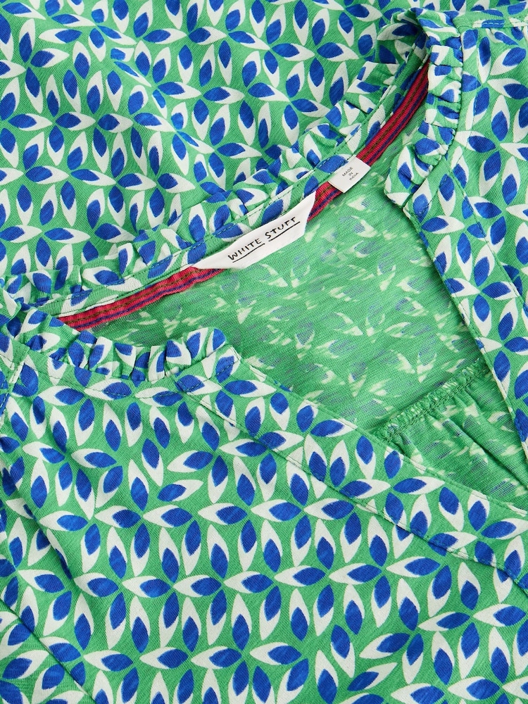 White Stuff Green Sophia Jersey Dress - Image 6 of 6