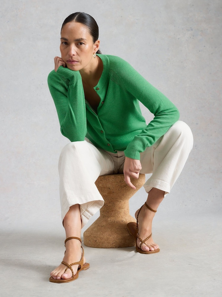White Stuff Bright Green Lulu Cardigan - Image 1 of 6