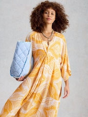 White Stuff Yellow Cleo Cover Up Kimono - Image 4 of 6