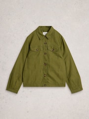 White Stuff Green Camille Linen Jacket - Image 5 of 6