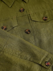 White Stuff Green Camille Linen Jacket - Image 6 of 6