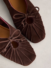 棕色 - White Stuff Lace Drop Back Ballerinas - 圖片 4/4
