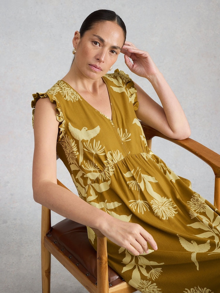 White Stuff Yellow Lorna Jersey Maxi Dress - Image 1 of 6