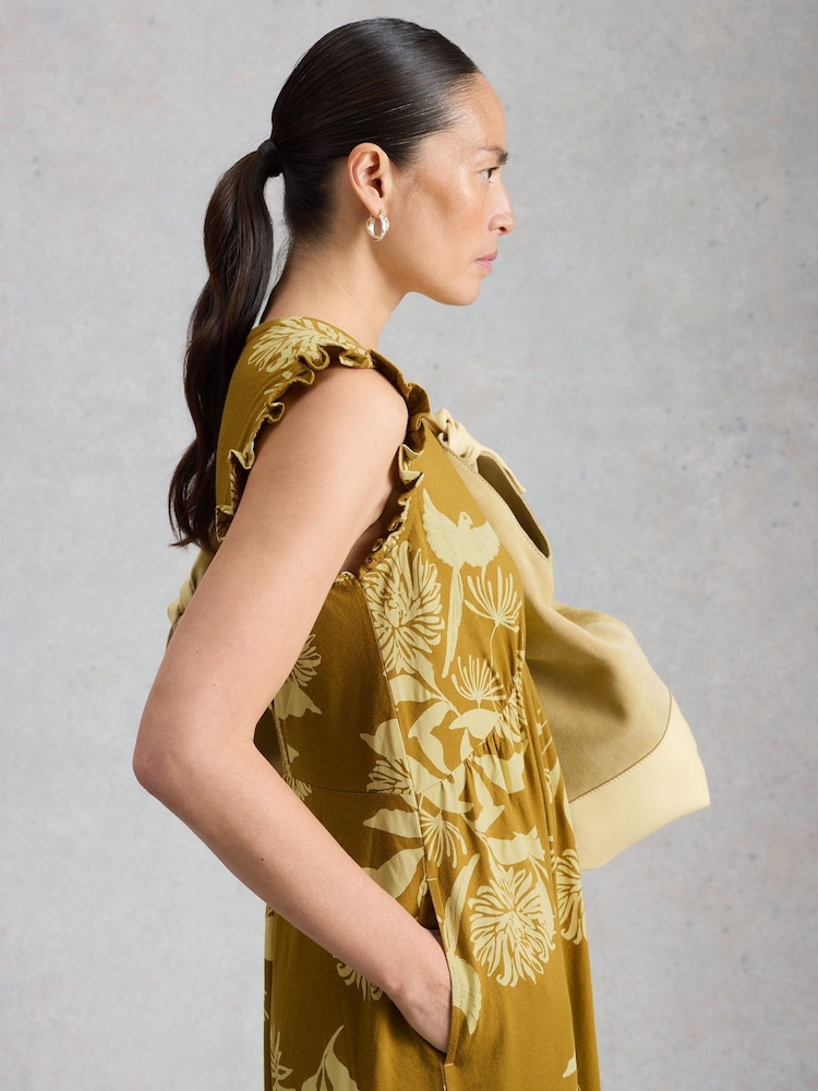 White Stuff Yellow Lorna Jersey Maxi Dress - Image 2 of 6