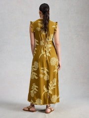 White Stuff Yellow Lorna Jersey Maxi Dress - Image 4 of 6