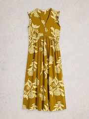 White Stuff Yellow Lorna Jersey Maxi Dress - Image 5 of 6