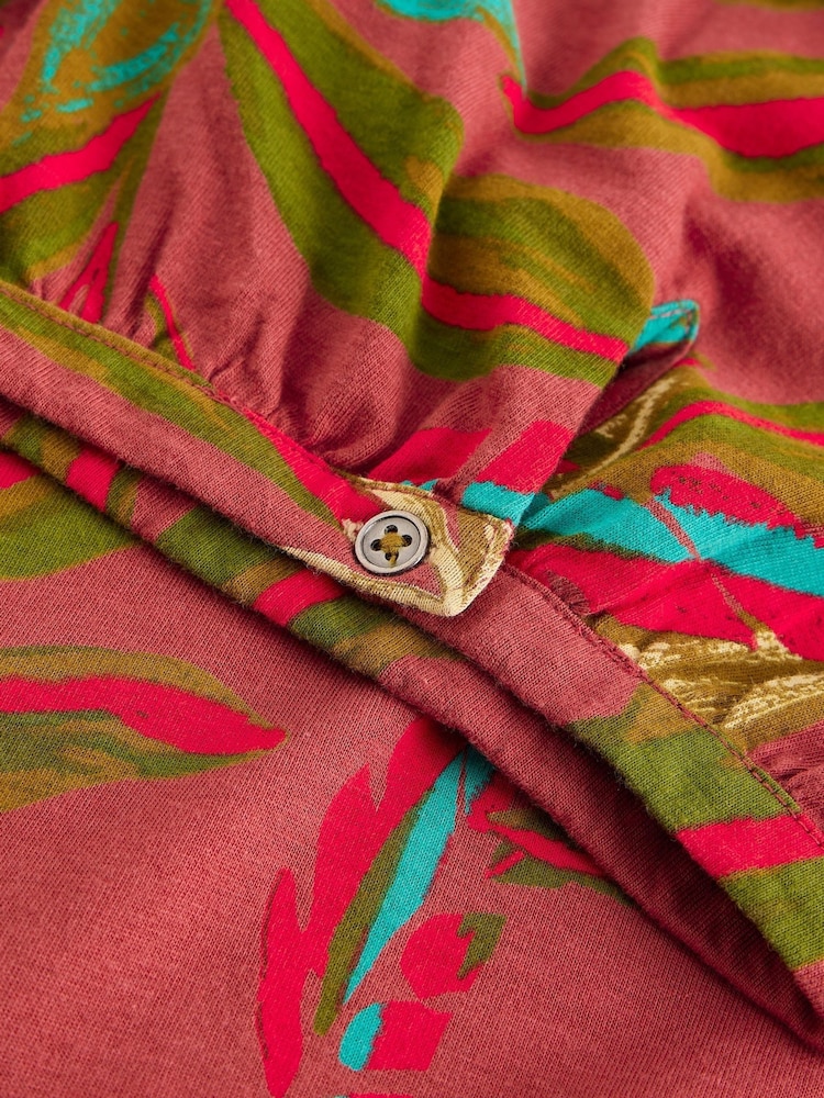 White Stuff Coral Pink Leah Jersey Dress - Image 6 of 6