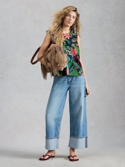 White Stuff Green Matilda Linen Vest - Image 1 of 6