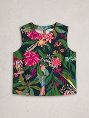 White Stuff Green Matilda Linen Vest - Image 5 of 6