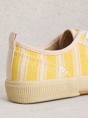 White Stuff Yellow Pippa Lace Up Trainers - Image 4 of 4