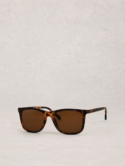 White Stuff Brown Wayfarer Sunglasses - Image 2 of 4